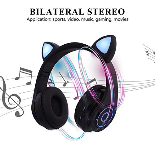 Lurrose Recarregável Fio Gaming Headset AUX IN Dobrável Sobre A Orelha Fone De Ouvido Fone de Ouvido