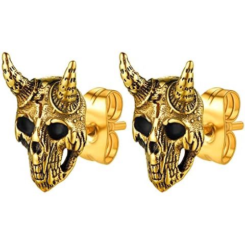 PROSTEEL Pendientes Calaveras Helix Gragus Gotico Halloween Cover