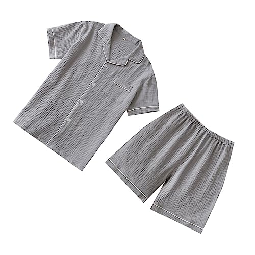 Pyjama court pour homme en coton ensemble nuit été XL