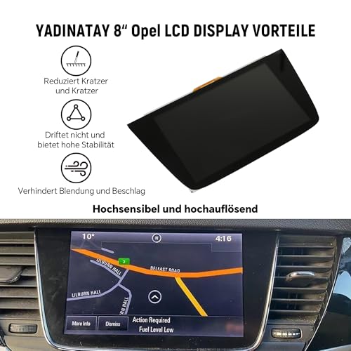 YADINATAY LQ080Y5DZ10 LCD Display für Opel Astra k Intellilink Navi 900 Touchscreen Vauxhall 2015-2020 Monitor GPS Navigation Digitalisierer Auto LQ080Y5DZ06 LQ080Y5DZ09 LQ080Y5DZ11 Bildschirm