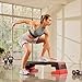 Reebok Fitness Multipurpose Adjustable Aerobic and Strength Training Workout Step Platform for HIIT, Cardio, and General Sessions, Red