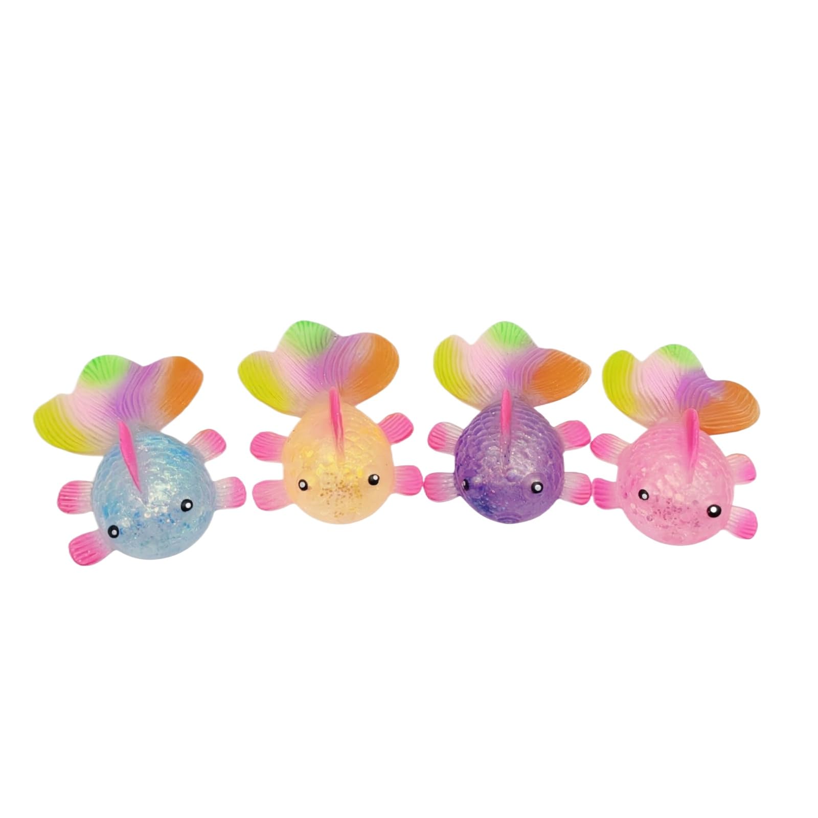 Novelty Color Rainbow Goldfish Squishy, Funny Stretchy Fish Slow-Rise Toy, Soft Stretchy Fish Squeeze Toy For Sensory Calming And Anxiety Relief,Random color