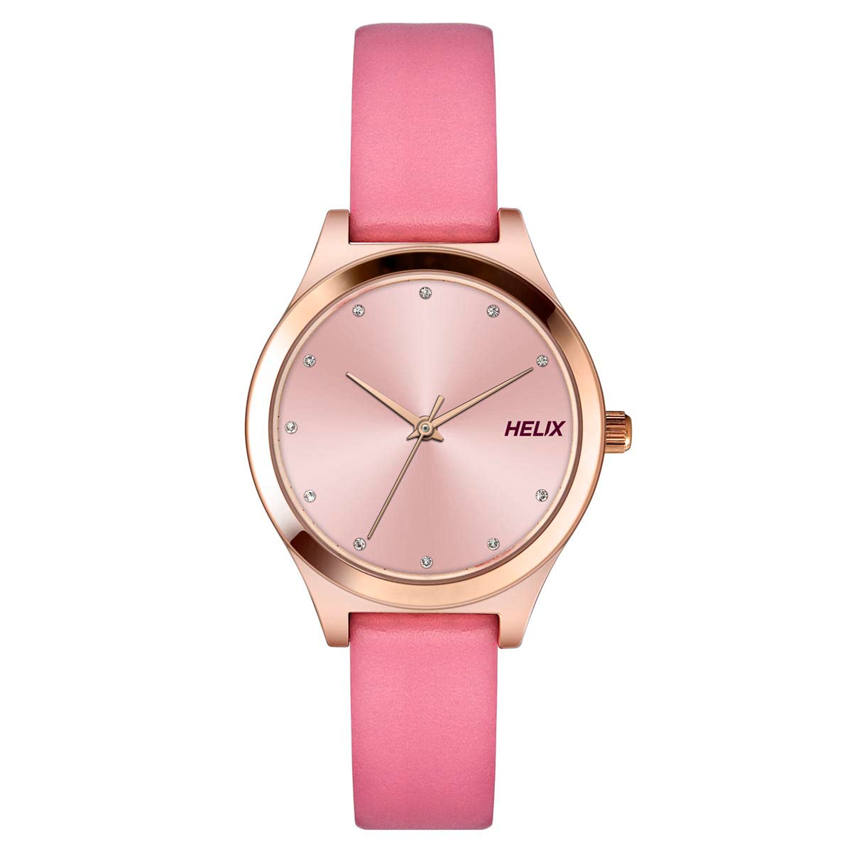 Helix by Timex Pink Round Analog Watches for Women | Quartz Movement Leather Strap Ladies Watches | Upto 30 m Water Resistance with Buckle Closure | Gift for Women TW049HL06 (B0BQY7YM78) Amazon Price History, Amazon Price Tracker
