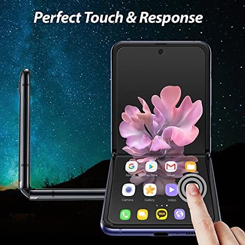 WHITESTONE DOME Premium Film [1SET 4PCS] for Samsung Galaxy Z Flip 3 Premium Film Screen Protector Anti-Shock,HD Clear,Self Healing EPU Film for Galaxy Z Flip 3