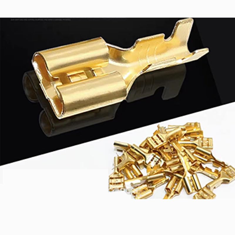 (100) Female Terminal for Relay Connector Locking Tang 1/4