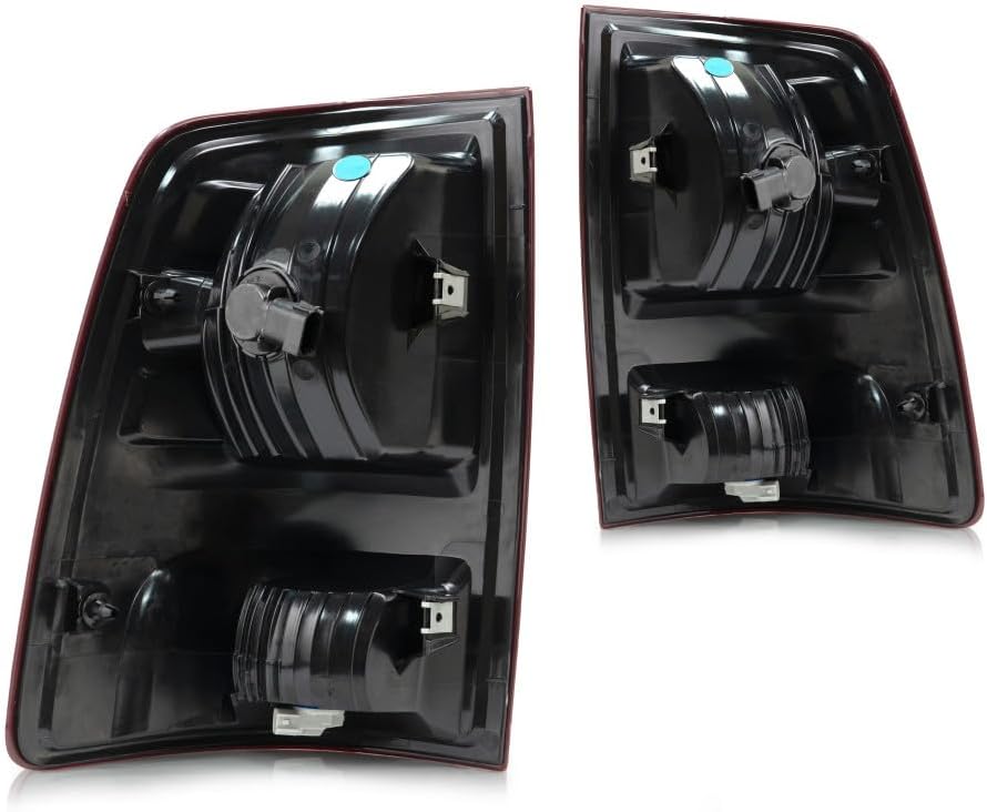 KarParts360 For Ram 1500 Classic 2019 2020 2021 2022 Tail Light Driver And Passenger Side | Pair | Red & Clear Lens | Plastic | Heavy Duty | With Bulbs | CH2818124, CH2819124 | 55277415AF, 55277414AF