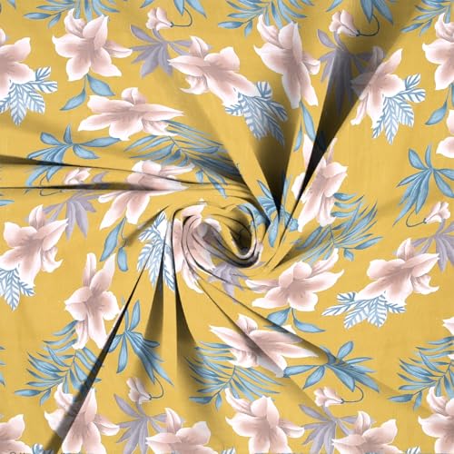 Image of NHD HOME Premium Glace Cotton 180 TC Flat Single Bedsheets Breathable | Wrinklefree (Size-60 X 90 Inch) with 1 King Size Pillow Covers (Size-17 X 27 Inches, Floral Multicolour)