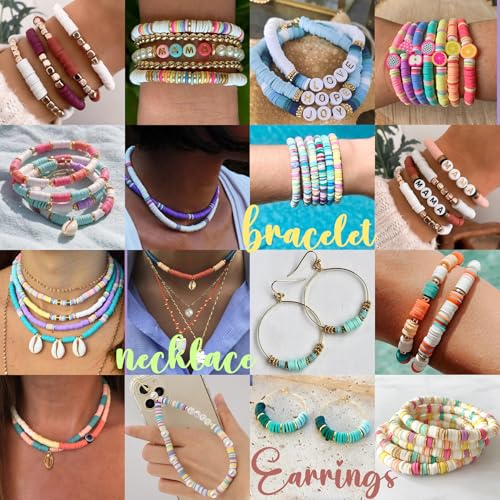 Sunlode 30,000Pcs Clay Beads Bracelets Making Kit, Beads for Bracelets 6 Boxes Bead for Jewelry Making Kit Friendship Bracelet Gifts Trendy Stuff Letter Bead Craft Adult — view 4