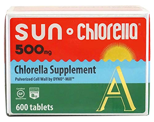 Sun Chlorella Twice As Nice Bundle 2Ct 500Mg Whole Body Wellness Green Algae Superfood Supplement 600 Tablets Plus Powder Green Algae Superfood Supplement 10X6G Packets #TOP1