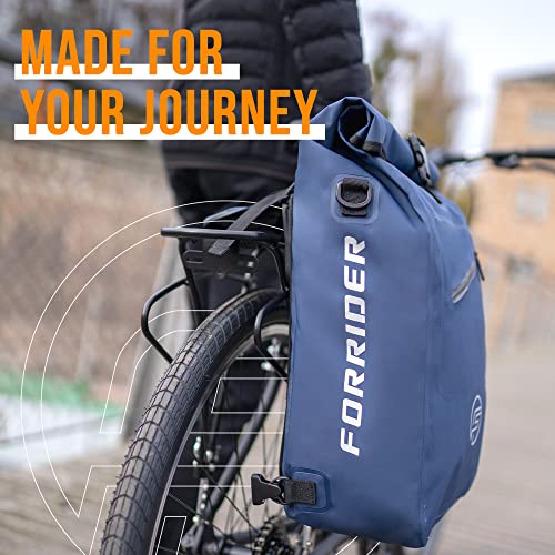 Forrider 3In1 Bike Bag Bicycle Panniers Rear Rack With Backpack Waterproof [27L Volume] | Bike Trunk Bag | Single | Holds On Any Rack… #TOP6