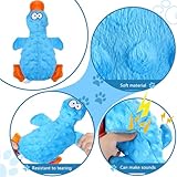 RAYITO Duck Dog Toys - Squeaky Interactive Dog Toy with Crinkle Paper for Small to Large Dogs - Blue - Image 4