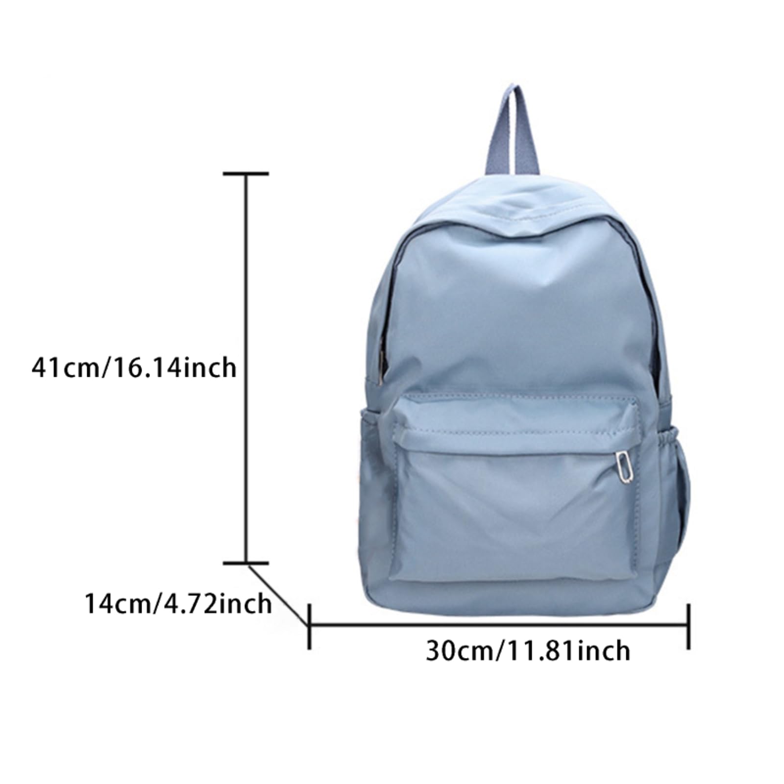 WANGSHUO Bolsa Mochila De Nylon Resistente Al Agua Color Sólido Bolsillo Múltiple Gran Capacidad para Viajes Escolares Salidas Cotidianas