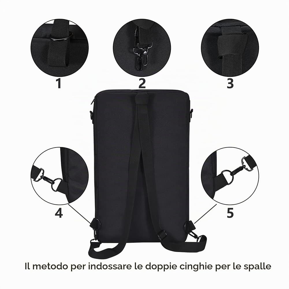 Janjunsi Custodia per Pioneer DDJ-400 / DDJ-FLX4 / DDJ-SB3 / Roland DJ-202 | Borsa di trasporto del DJ Controller Zaino con Tracolla