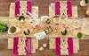 Boston International IHR 3-Ply Paper Napkins, 16-Count Guest Size, Bunny Flower Crown #1