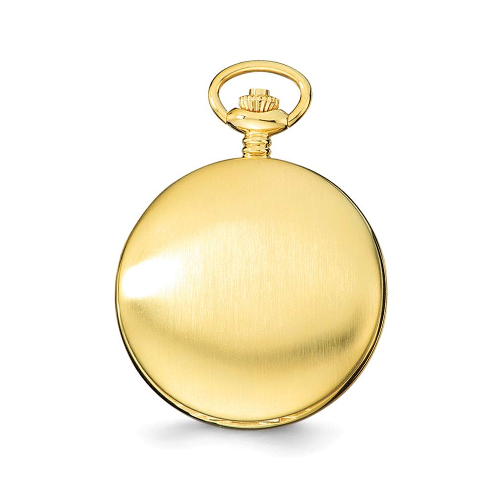 Charles Hubert IP-Plated Stainless Steel White Dial Pocket Watch 14.5