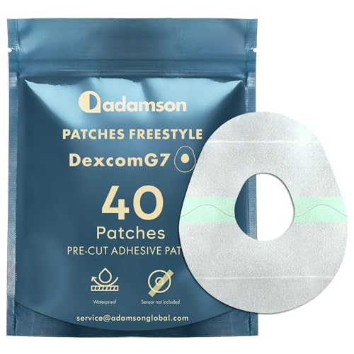 Dexcom G7 Over Patches Waterproof – 40 x G7 Dexcom Over Patch, Transparent, Long-Lasting, No Glue on Center, Non-Irritating, Easy to Apply and Remove – Ideal for Sports, Swimming, and Daily Use