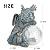 WONDER GARDEN Dragon Statue - Sleeping Dragon Figurines Solar Light Resin Garden Statues with Crackled Glass Globe Outdoor Waterproof Lawn Ornament Decor