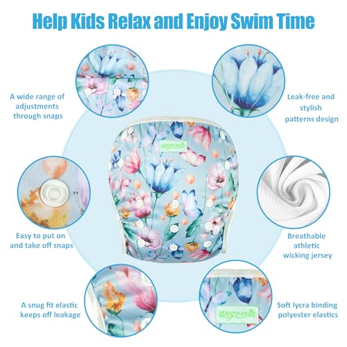 image for wegreeco Baby & Toddler Snap One Size Adjustable Reusable Baby Swim Di