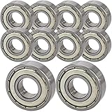 [ JBS basics ] Kugellager 10 Stück [ 6004 ► 20 x 42 x 12 mm ZZ ] Metall Industrie Rillen Radial Lager Achse Welle Maschine 3d Drucker Longboard Inliner Skateboard (6004 ► 20 x 42 x 12 mm, ZZ, 10)