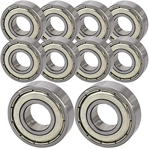 [ JBS basics ] Kugellager 10 Stück [ 638 ► 8 x 28 x 9 mm ZZ ] Metall Industrie Rillen Radial Lager Achse Welle Maschine 3d Drucker (638 ► 8 x 28 x 9 mm, ZZ, 10) Cover