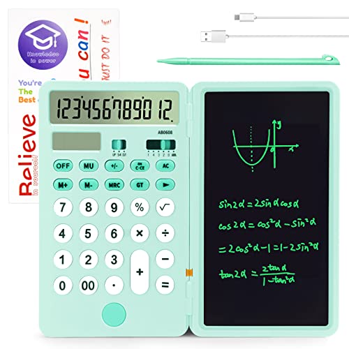 Aucanla Calculator with Notepad,12-Digit Large Display Desk...