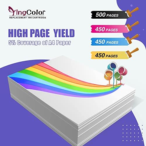 YINGCOLOR T0715 Ink Cartridges for Epson T0711 T0712 T0713 T0714 Multipack ink cartridge for Epson Stylus SX215 SX200 SX400 SX415 SX410 SX210 DX8400 DX7450 DX8450, 15 Pack
