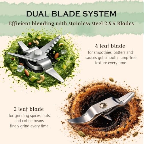 Image of Kanchan Nutri Blender Mixer Grinder (3 Jar, 2 Blade) 450 Watt - Blender for Smoothie & Juices, Protein Shake, Puree, Chutney, Masala -3 Unbreakable Jars (500ml & 2x300ml) -SS Blades for Grind & Blend
