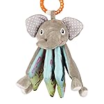 Elephant Baby Books Toys, 0-6-12 Months, Loveys, Crinkle Books for Babies, Baby Gifts Shower Christmas, Infant Toys, 1-2 Year Old, Soft Cloth Book, for Baby Girls Boys- Medium
