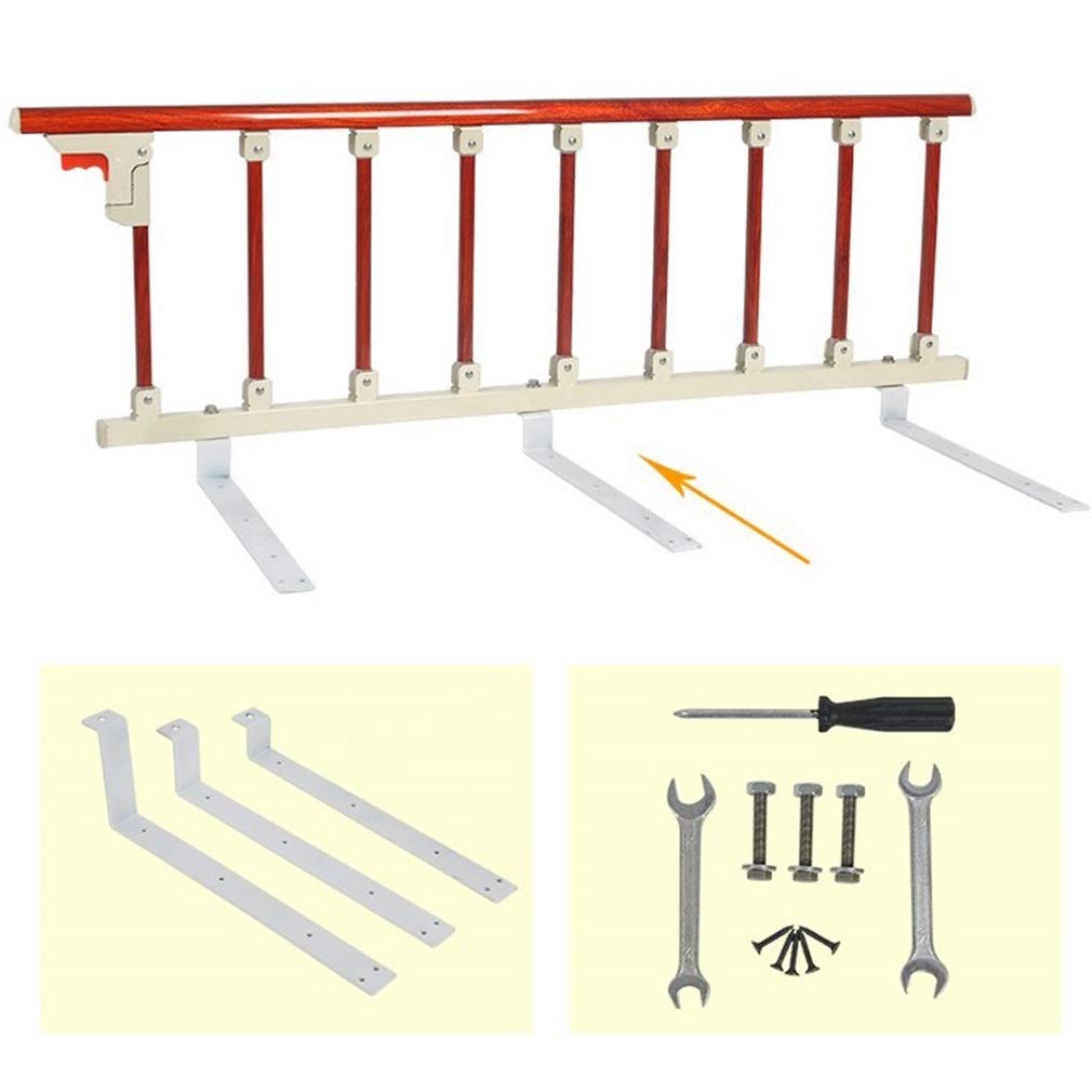 Barrera De Cama Protector Lateral De Seguridad Plegable para Personas Mayores, Protector De Cama para Adultos Barra De Parachoques con Agarre De Metal Barandilla Lateral De Cama (A
