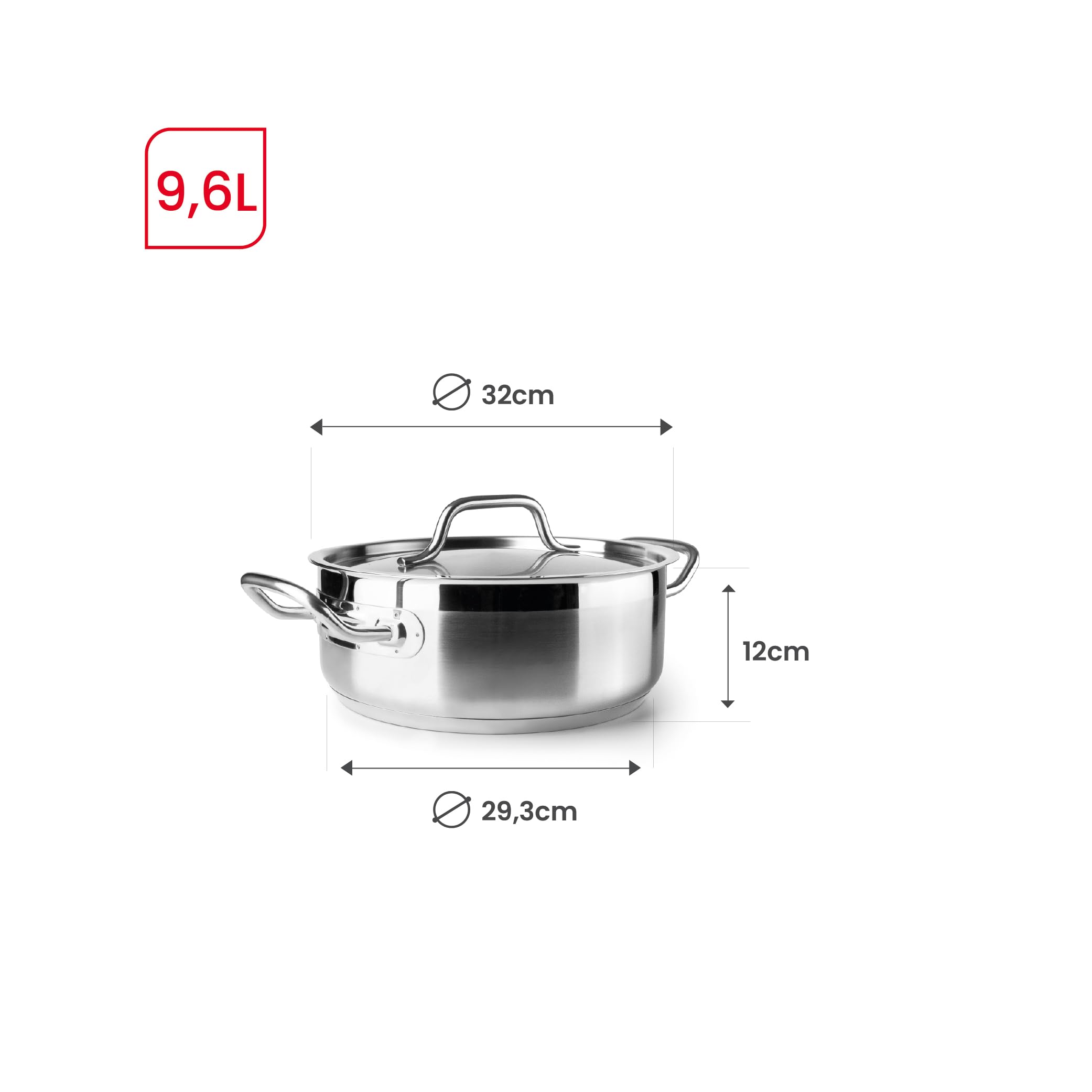 IBILI 607532 patelnia, 18/10 Steel