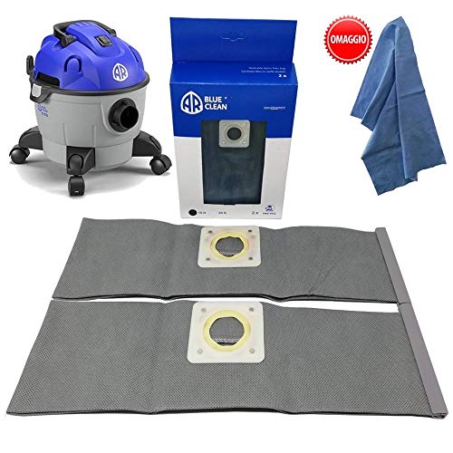 Parpyon® - Bolsa de filtro de repuesto para aspiradora Annovi Reverberi AR 3170 15 l  2 piezas accesorios de repuesto para aspiradora, cubo AR Blue Clean + paño de limpieza