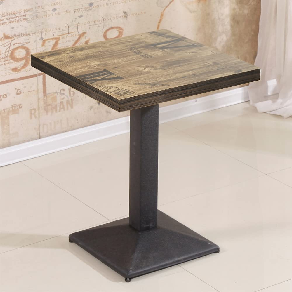 LANTUS Bartisch, Kneipe, aus Metall, Bartisch, quadratisch, Kleiner Tisch, Pubtisch, Stehtisch für 4 Personen (60 * 60 * 75cm（A）)