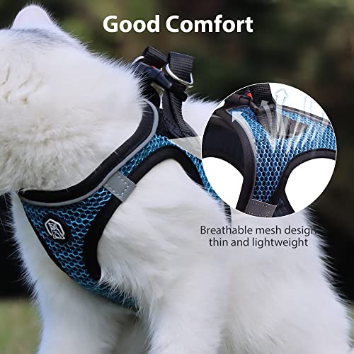 Balabuki Cat Harness Vest For Small And Medium Cats No Pull, Easy Walk Soft Step In Escape Proof Reflective Harness And Leash Set,Xs Blue #TOP2