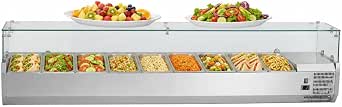 Commercial Refrigerated Condiment Prep Station, 9 Pan (GN1/3)