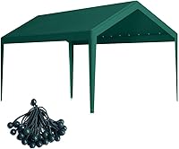 Vista 10 de Cubierta de toldo de repuesto para cochera, cubierta superior de repuesto para marco de cochera de 10' x 20', lona impermeable y protegida contra