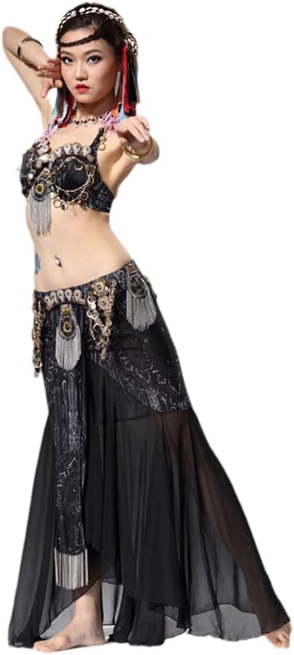 Tribal Performance Costume Set Belly Dance Performance Clothes Belly Dance Practice Clothes Skirt