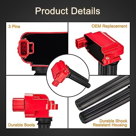 BDFHYK Set of 8 Ignition Coil Pack UF504 C1526 Compatible with Dodge Chrysler Jeep 09-16 Challenger Charger Durango Ram 300 Commander Grand 5.7 V8
