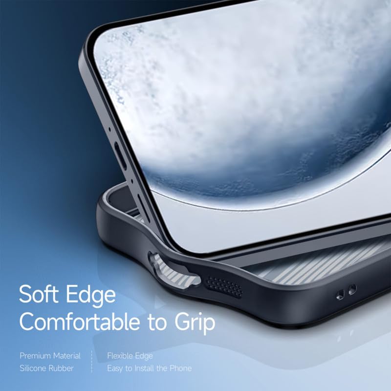 Image of Mr. Case Back Cover for Vivo X200 FE 5G | Shockproof Transparent Hard Back with Black Bumper | 360 Protection | PC & TPU Durable Case | Anti-Slip Grip & Camera Protection - Black