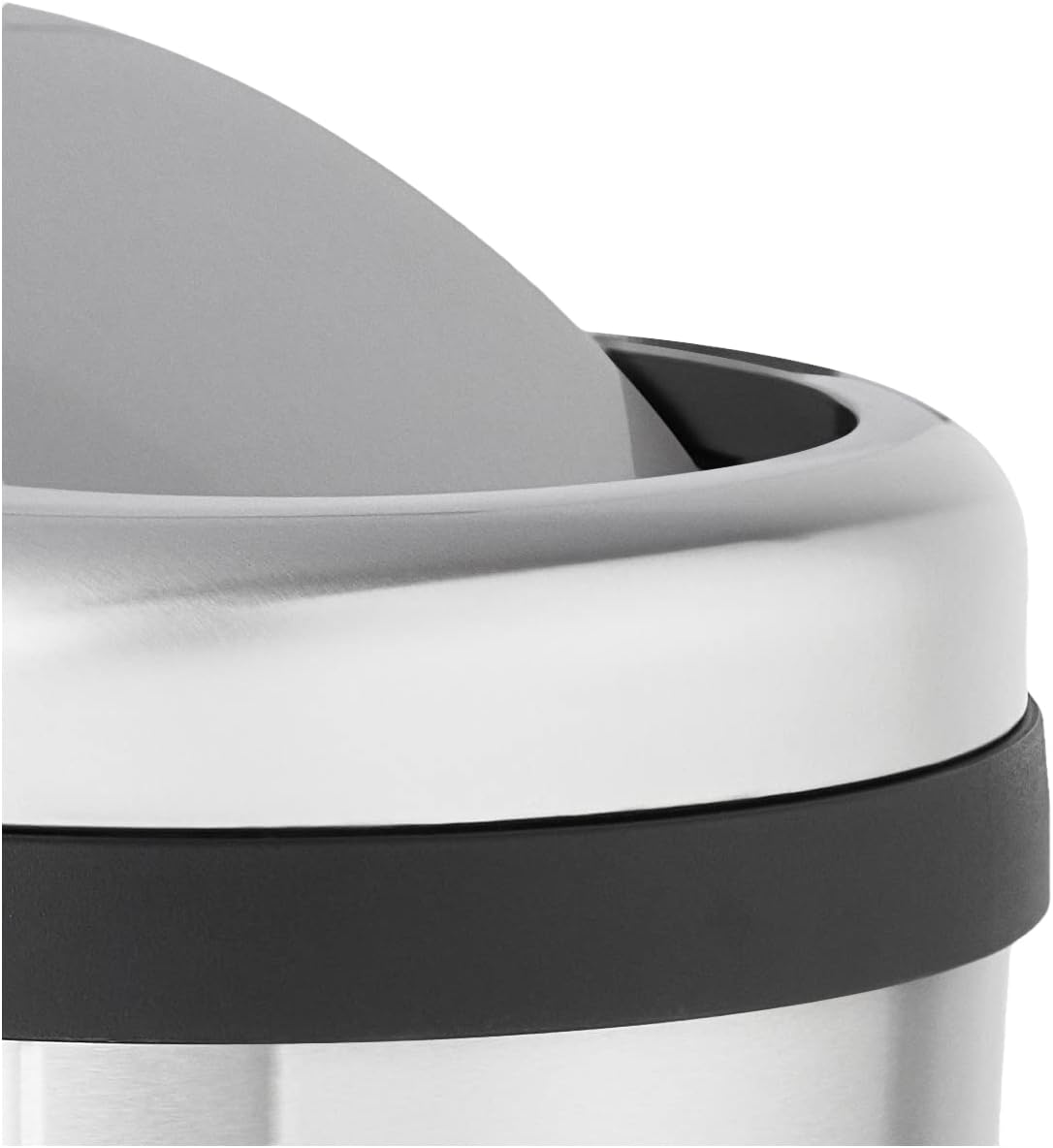 Blасk Frіdау - 60% оƒƒ Home Zone Living 12 Gallon Kitchen Trash Can, Round Stainless Steel, Swing Top Lid, 45 Liter, Silver (VA41864A)
