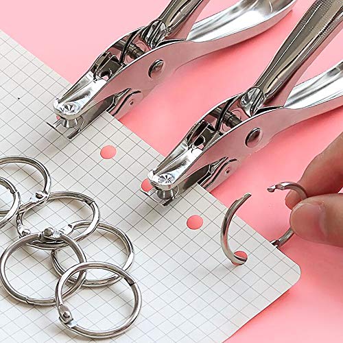 Antner 120PCS 1 Inch Loose Leaf Binder Rings - 25mm Nickel Plated Small Metal Book Rings Keyrings for Paper, Index Cards, Flashcards, Keychains, Crafts, Home & Office Organization, Silver - Thumbnail 7