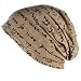 Unisex Beanie Baggy Thin Hip-hop Print Skullcap B078 (brown)