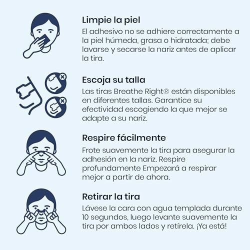 Miniatura 3 de Breathe Right Clásicas - 30 Tiras Nasales Alivio De La Congestión Nasal Ayuda A Reducir Los Ronquidos Tiras Nasales Para Respirar Mejor Sin Medicamentos Grande