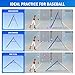 7x4FT Volleyball Rebounder Net Pro, Baseball Softball Rebound Pitch Back Net, Adjustable Angle Lacrosse Bounce Back Practice Equipment, Easy Quick Setup, Ideal for Outdoor and Backyard Training