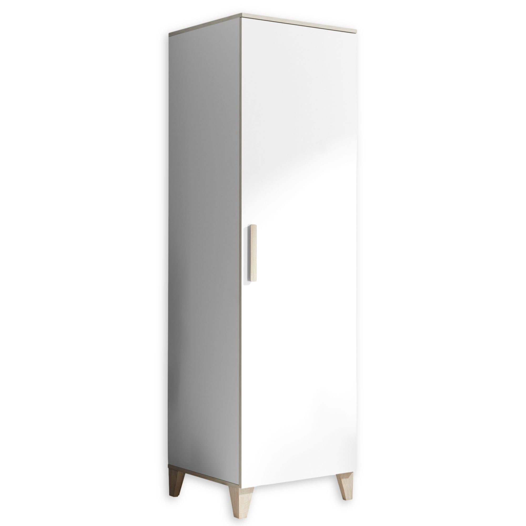 Stella Trading Prizzi-Armario para habitación de bebé (Aspecto, versátil, con Mucho Espacio de Almacenamiento), Color, Madera, Blanco Aurum, Kleiderschrank