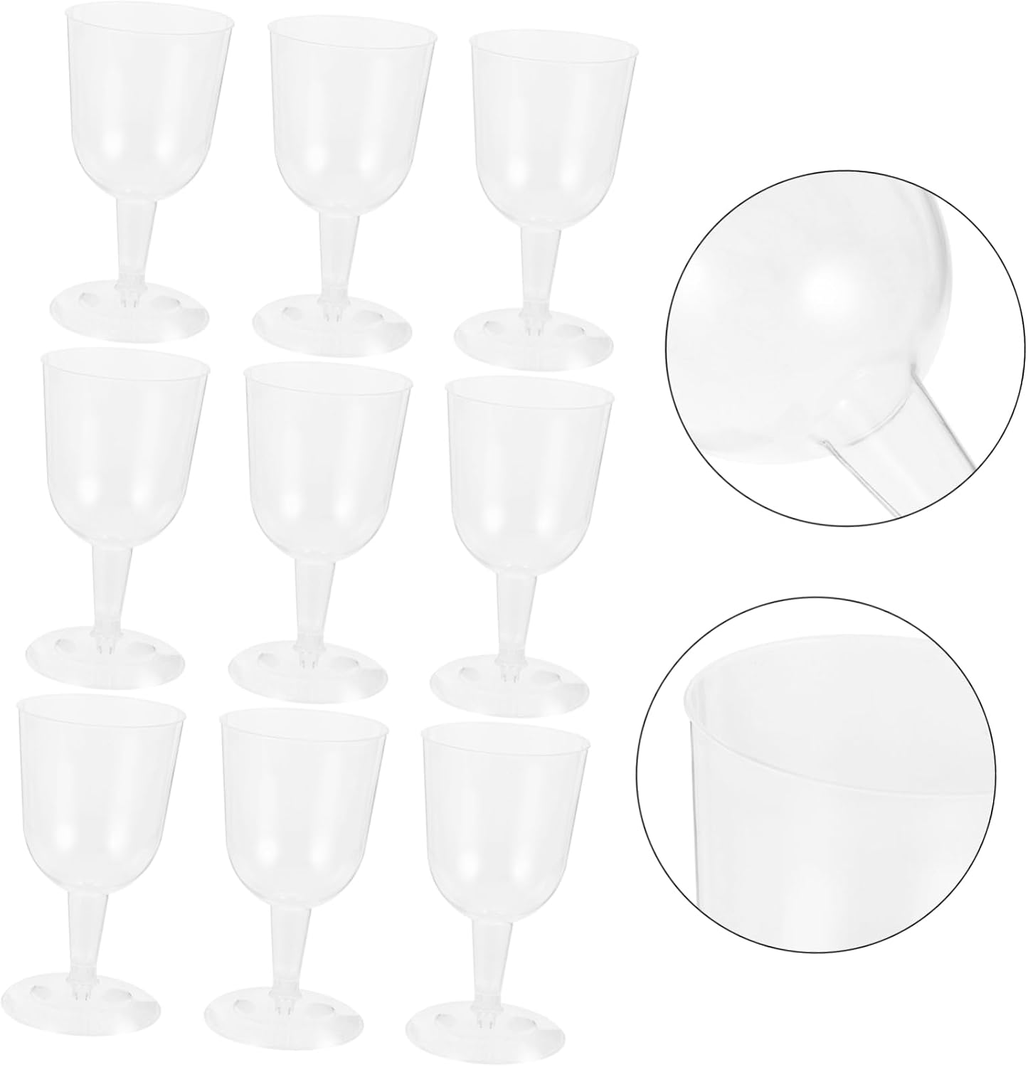 24Pcs Clear Plastic Red Wine Goblets Elegant Cocktail Cups Unbreakable Margarita Glasses for Parties Banquets Home Bars Sturdy Base Reusable Design