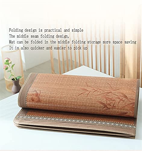 Tapete de bambu para cama de verão Tapete dobrável de ar-condicionado para quarto, pode diminuir a t
