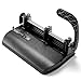 Officemate Heavy Duty Adjustable 2-3 Hole Punch with Lever Handle, 32-Sheet Capacity, Black (90078)