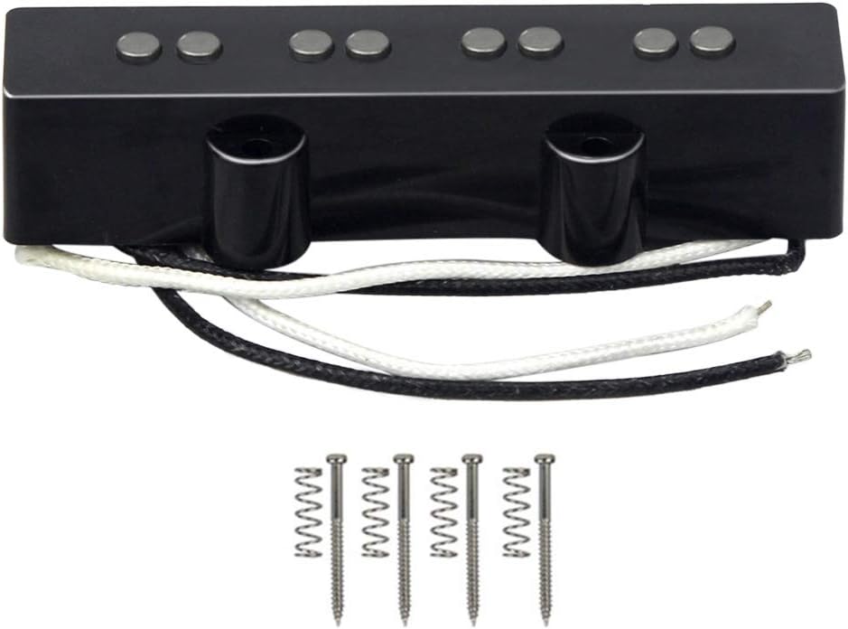 IKN Open Style Jazz Bass Pickups Alnico V Style Solid Flat Pole