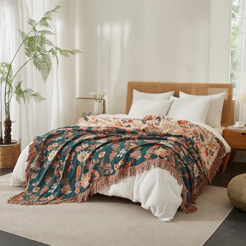 Couverture bohème en mousseline de coton haut de gamme SE SOFTEXLY - 3