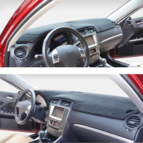 Alfombra de salpicadero premium Lexus IS350 2006-2013 protector negro RHD 3